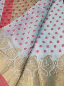 Paisley Print Saree with Matching Blouse
