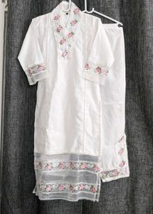 White Kurta Set