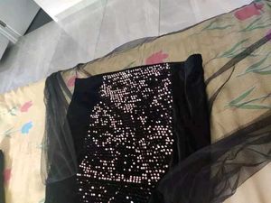 A Black Fabulous Net Party Wear Dresss