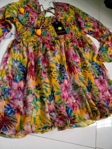 Yellow Branded Top/Tunic