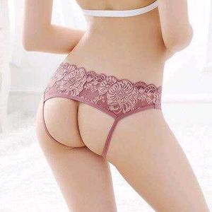 Blue Lace Keyhole Panty