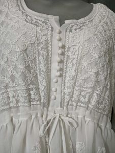 White embroidery Dress/Kurti ✨