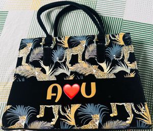 Vintage Leopard Print Tote Bag