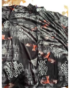 Abstract Print Button Down Shirt
