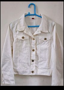 White Denim Overcoat