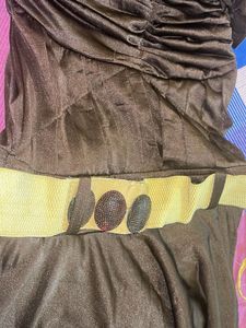 Elegant Brown Party Dress