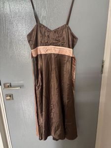 Elegant Brown Slip Dress