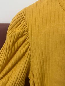 Yellow Puff Sleeve Top
