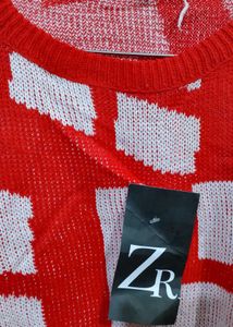 Red Patterned Sweater