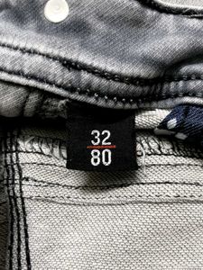 Grey Jeans Slim Fit Denim Pants