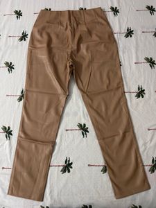 CHEMISTRY Beige Faux Leather Pants