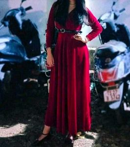 Long Velvet Gown Dress
