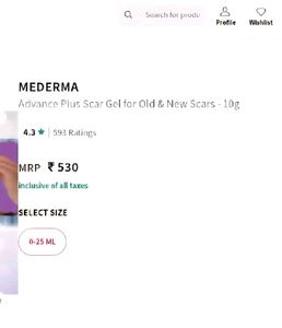 Mederma Advanced Gel -Pimple Scar