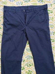 Navy Blue Slim Fit Trousers
