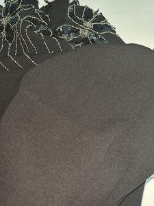 Black Beaded Mini Skirt