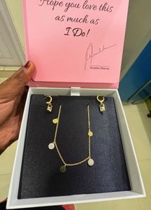 GIVA 925 silver Gold plated necklace set