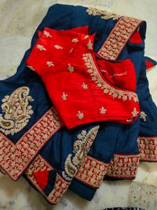 Very Beautiful 😍 Saree With Blouse Marvadi Sare
