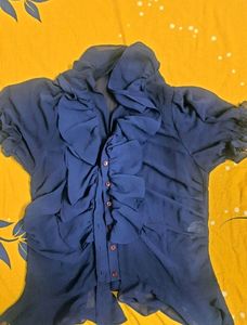 Y2k Ruffle Shirt.