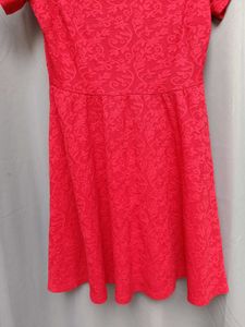Imported Red Fit &amp; Flare Dress