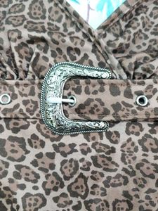 Belted Leopard Print Y2k Cami