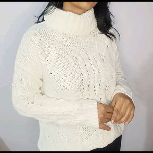 Beautiful White Knitted Sweater