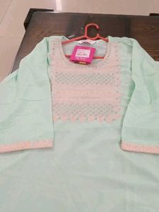 Elegant Light Green 3 piece  Kurta set