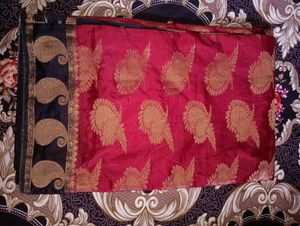 Red Saree. Silk Saree