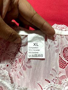 White Lace Sheer Garter Belt – Size XL