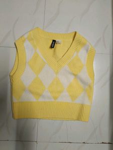 Argyle Knit Sweater Vest