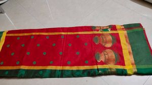 Red &amp; Green Saree