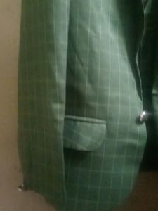 Green Plaid Blazer