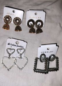 Earring set: 4 Stylish Pairs