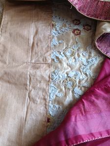 Two Tone Saree With Blouse Fabric