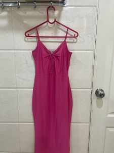 Pink bodycon Midi Dress