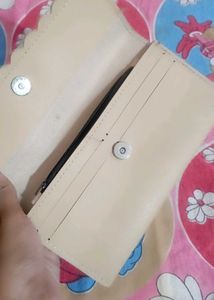 Beige wallet for women