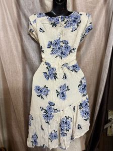 Floral Print Dress asymmetrical