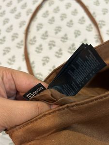 Brown Suede Sling Bag
