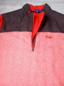 Stylish Coral &amp; Gray Pullover