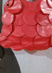 Red Handbag with Unique Design