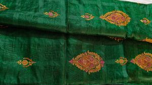 Green Golden Saree