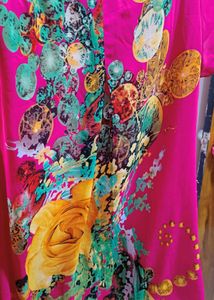 Pink Floral Print Tunic Dress