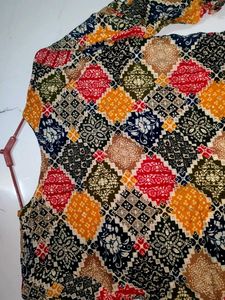 colourful kurti with a diamond pattern