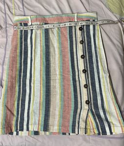 Summer Skirt With Slit And Belt