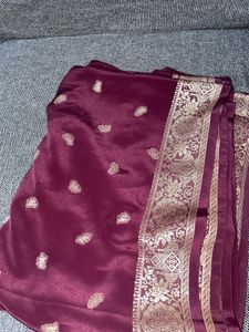 Hot Maroon Saree