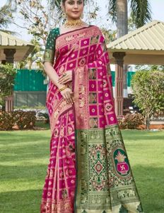 Elegant Pink Banarasi Saree