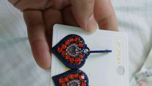 Heart Rhinestone Earrings
