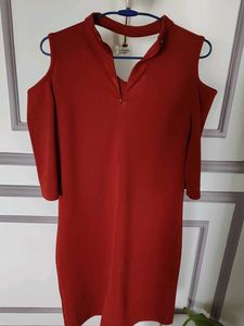 Red Cold Shoulder Dress