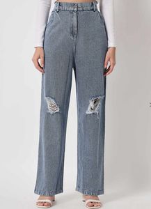 Ripped Wide Leg Jeans