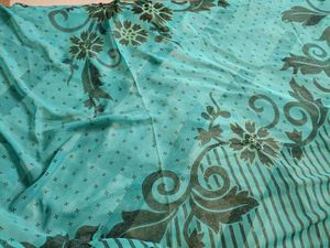 Two Vintage Printed Sarees