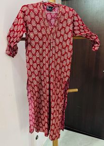 Maroon Printed Kurta Set